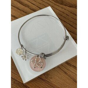 Silver Toned Charm Bangle Bracelet Quote A Daughter Like You Is Precious And Few
